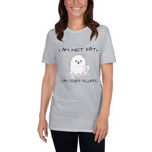 "I am not fat. I am just fluffy." Samoyed Unisex Basic Softstyle T-Shirt