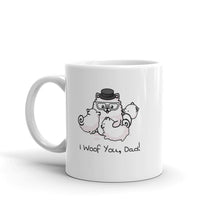 Load image into Gallery viewer, &quot;I Woof You, Dad!&quot; Samoyed Dad and Puppies Mug
