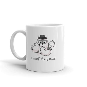 "I Woof You, Dad!" Samoyed Dad and Puppies Mug