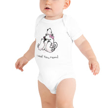 Load image into Gallery viewer, &quot;I Woof You, Mom!&quot; Samoyed Baby Short-Sleeve Onesie
