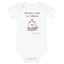 Load image into Gallery viewer, &quot;Samoyed Lover In Training&quot; Baby Girl Short-Sleeve Onesie
