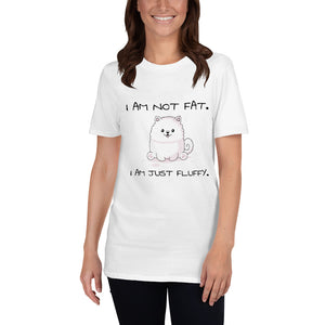 "I am not fat. I am just fluffy." Samoyed Unisex Basic Softstyle T-Shirt