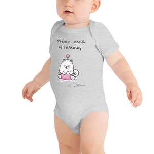 "Samoyed Lover In Training" Baby Girl Short-Sleeve Onesie