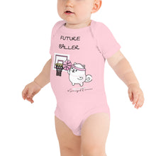 Load image into Gallery viewer, &quot;Future Baller&quot; Samoyed Baby Short-Sleeve Onesie
