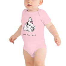 Load image into Gallery viewer, &quot;I Woof You, Mom!&quot; Samoyed Baby Short-Sleeve Onesie
