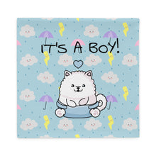 Load image into Gallery viewer, &quot;It&#39;s A Boy!&quot; Samoyed Baby Pillow Case
