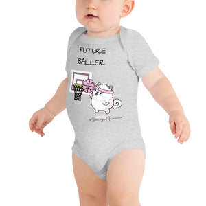 "Future Baller" Samoyed Baby Short-Sleeve Onesie