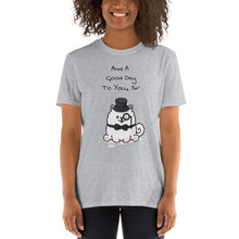 Load image into Gallery viewer, &quot;And A Good Day To You, Sir&quot; Samoyed Unisex Basic Softstyle T-Shirt
