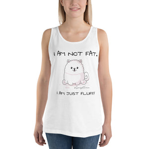 "I am not fat. I am just fluffy." Samoyed Unisex Tank Top