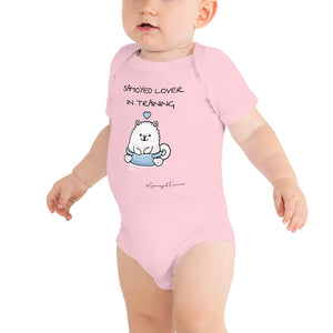 "Samoyed Lover In Training" Baby Boy Short-Sleeve Onesie