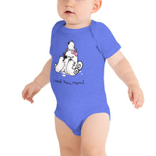 Load image into Gallery viewer, &quot;I Woof You, Mom!&quot; Samoyed Baby Short-Sleeve Onesie
