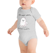 Load image into Gallery viewer, &quot;I am not fat. I am just fluffy.&quot; Samoyed Baby Short-Sleeve Onesie
