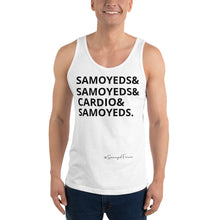 Load image into Gallery viewer, Samoyeds and Cardio Unisex Tank Top
