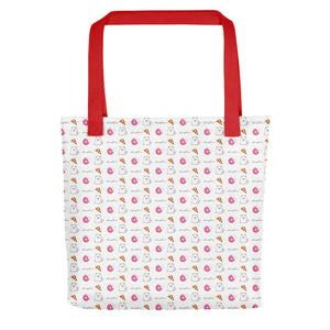 "Pizza and Donuts" Samoyed Tote Bag