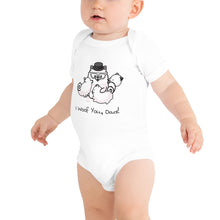 Load image into Gallery viewer, &quot;I Woof You, Dad!&quot; Samoyed Baby Short-Sleeve Onesie
