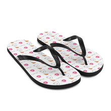 Load image into Gallery viewer, &quot;Pizza and Donuts&quot; Samoyed Unisex Flip Flops
