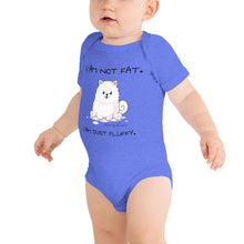 Load image into Gallery viewer, &quot;I am not fat. I am just fluffy.&quot; Samoyed Baby Short-Sleeve Onesie
