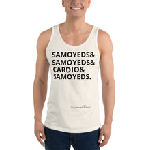 Load image into Gallery viewer, Samoyeds and Cardio Unisex Tank Top
