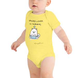 "Samoyed Lover In Training" Baby Boy Short-Sleeve Onesie