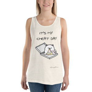 "It's My Cheat Day" Samoyed Unisex Tank Top