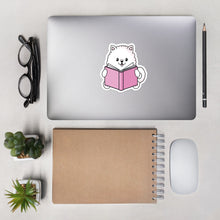 Load image into Gallery viewer, Reading Samoyed Bubble-Free Sticker
