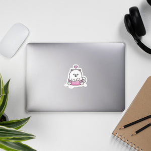 Baby Girl Samoyed Bubble-Free Sticker