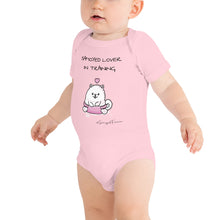 Load image into Gallery viewer, &quot;Samoyed Lover In Training&quot; Baby Girl Short-Sleeve Onesie
